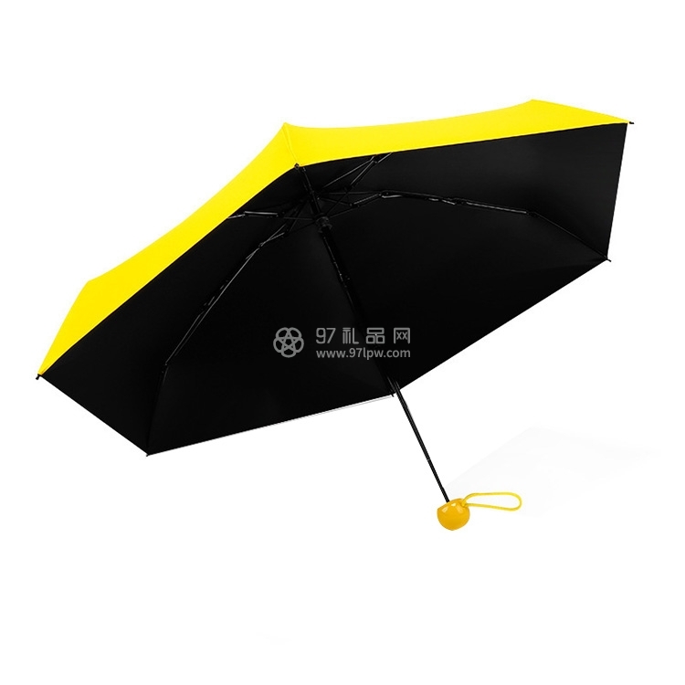 超轻迷你防晒胶囊雨伞 小口袋五折伞