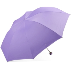 银胶防晒UPF50+防紫外线轻巧三折折叠伞遮阳伞太阳伞晴雨伞