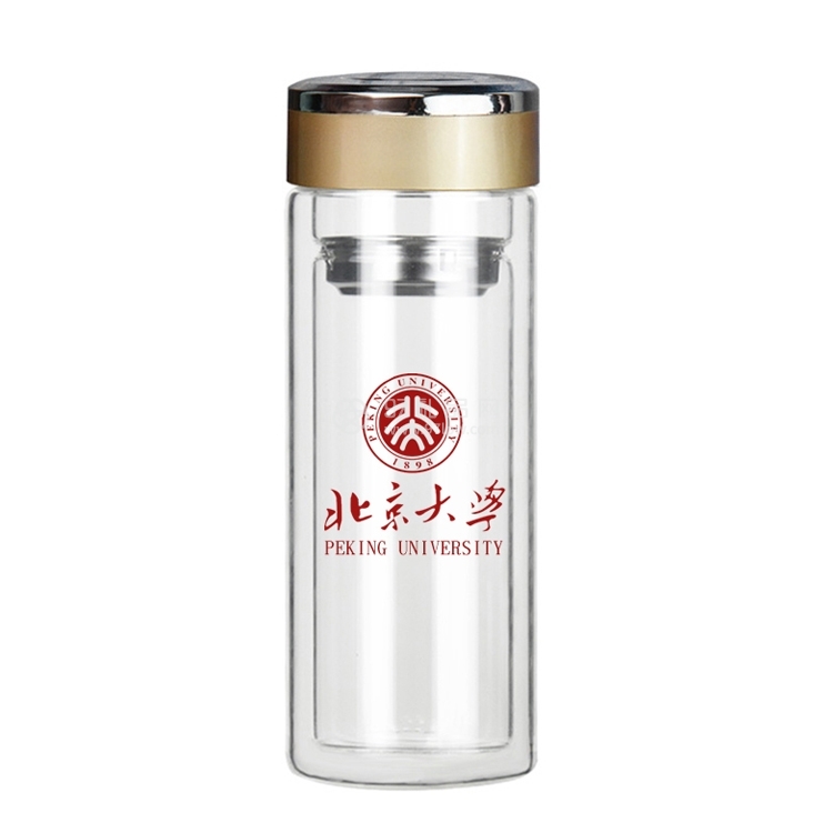 茶杯 双层玻璃杯 广告杯 北京大学定制案例