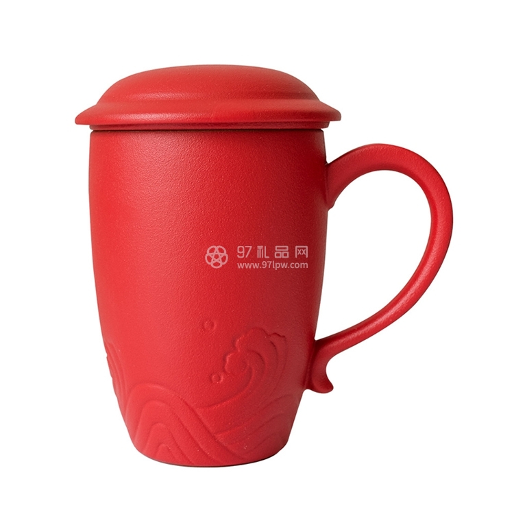 马克杯带过滤网定制logo实用礼品