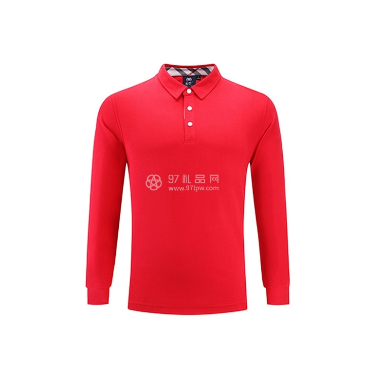 定制纯棉t恤长袖polo衫企业工作服翻领定做文化广告衫衣服印logo
