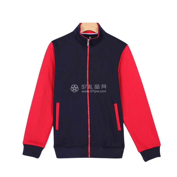 休闲立领款配色卫衣校服logo定制运动服定制