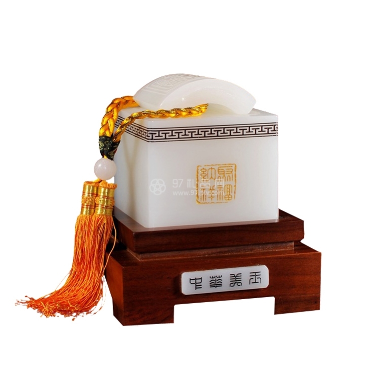天然玉石大印章玉玺定制