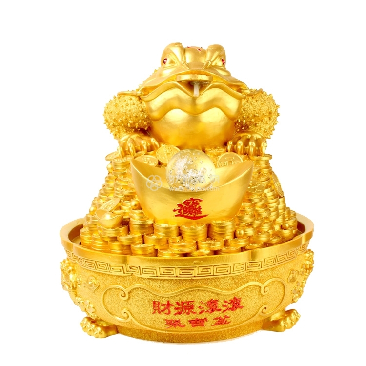 开光招财进宝金蟾风水轮金蝉摆件
