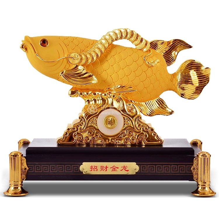招财金龙鱼摆件