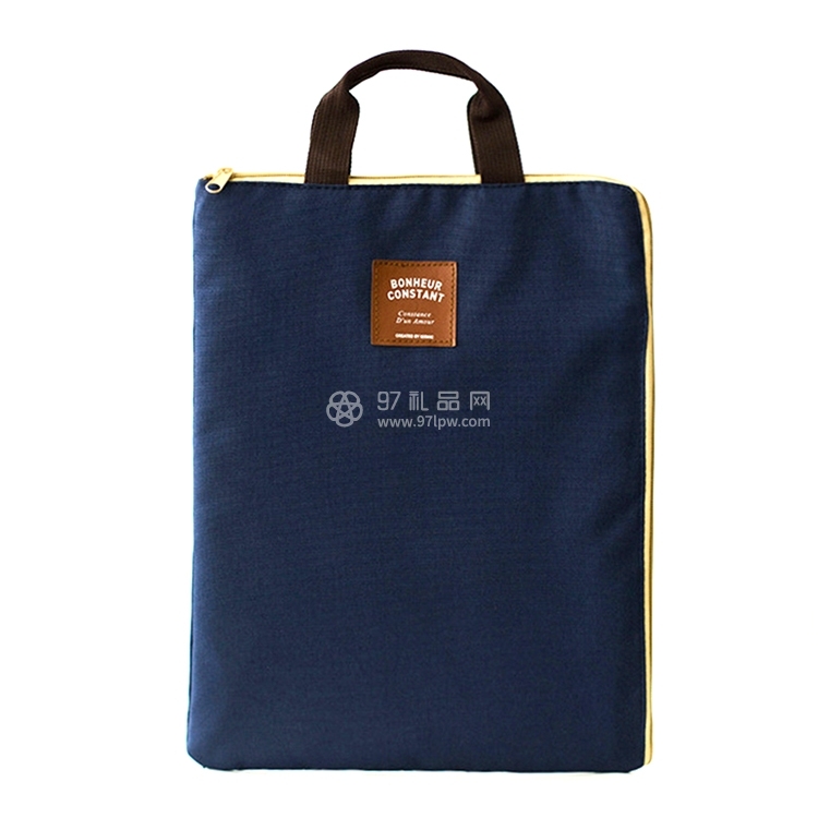 帆布文件袋拉链袋大容量多功能