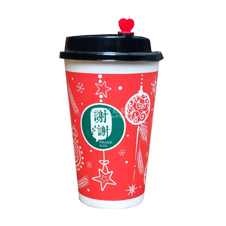 一次性咖啡杯热饮杯商用订制广告LOGO