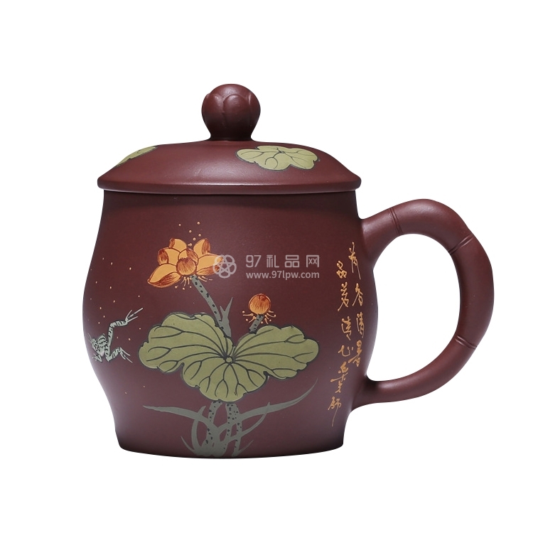 原矿紫砂杯带盖办公室茶杯订制