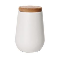 木质陶瓷花瓶商务促销定制礼品 时尚家居百搭多用收纳罐