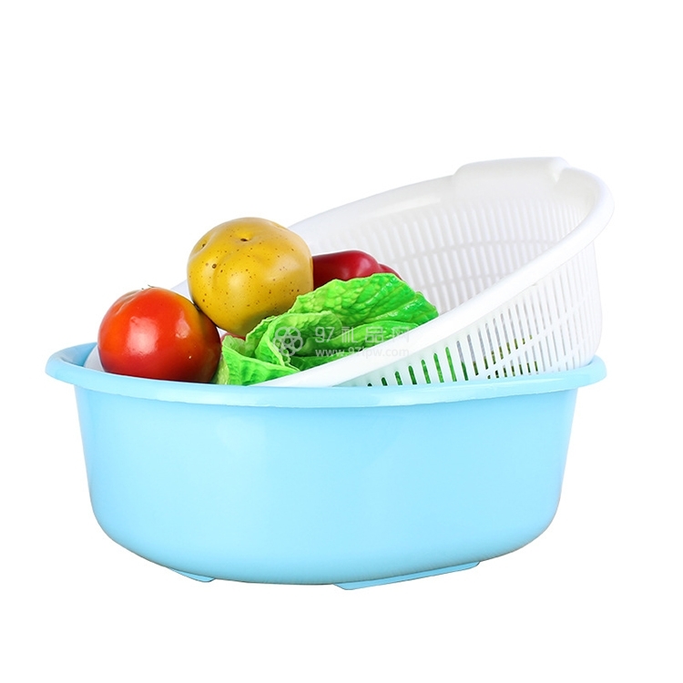 双层洗菜盆篮塑料家用水果盘