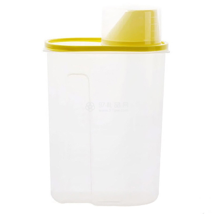 大号有盖密封杂粮储物罐 高透明收纳罐2.5L