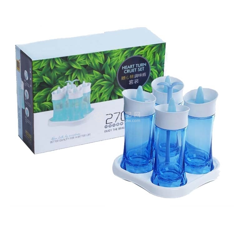 家用创意旋转式调味瓶孔盖厨房调味罐酱油瓶醋瓶调味罐调料瓶套装