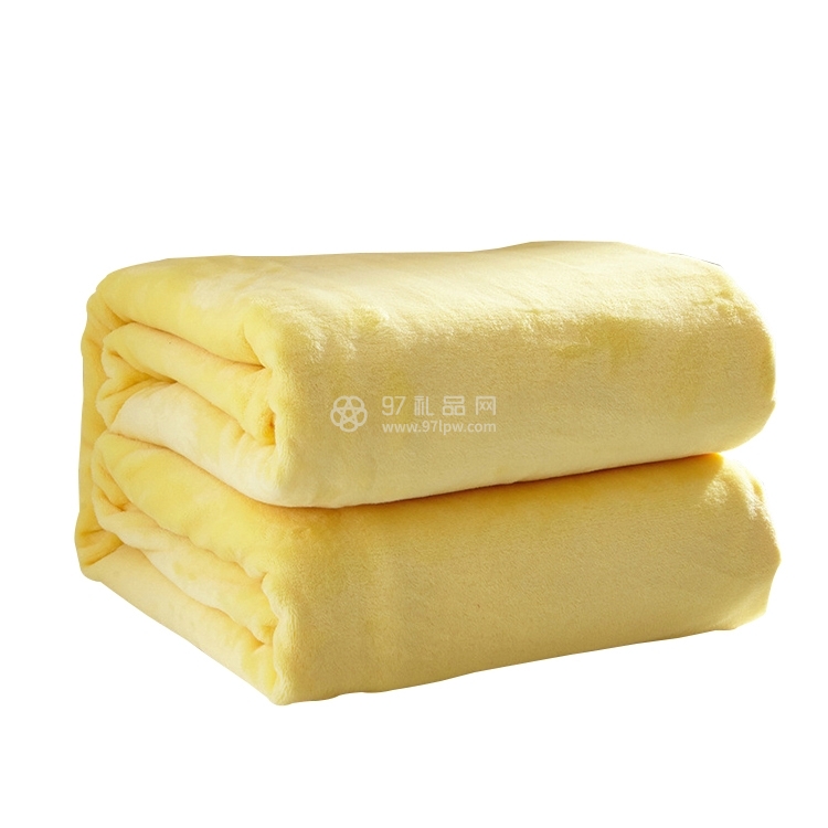 双层纯色羊羔绒毛毯冬季加厚保暖法兰绒毯