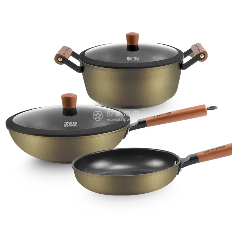 厨房用品锅具三件套32cm/24/24