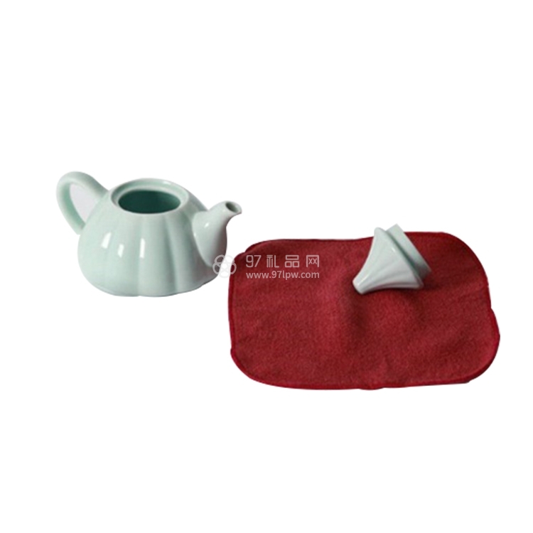 荷塘月色 创意陶瓷茶杯礼品定制小茶杯青瓷便携包旅行茶具套装