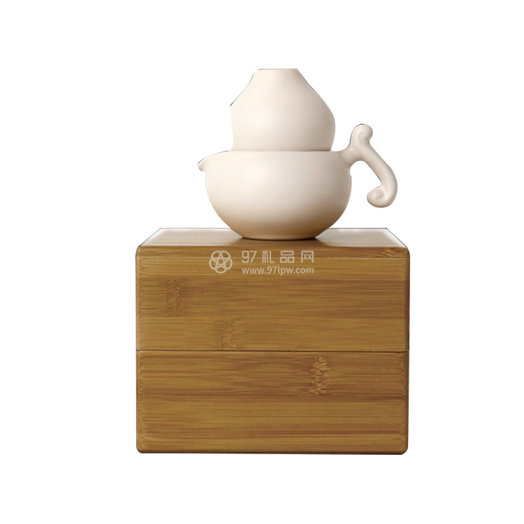白石葫芦 一壶一杯旅行创意快客杯商务套装