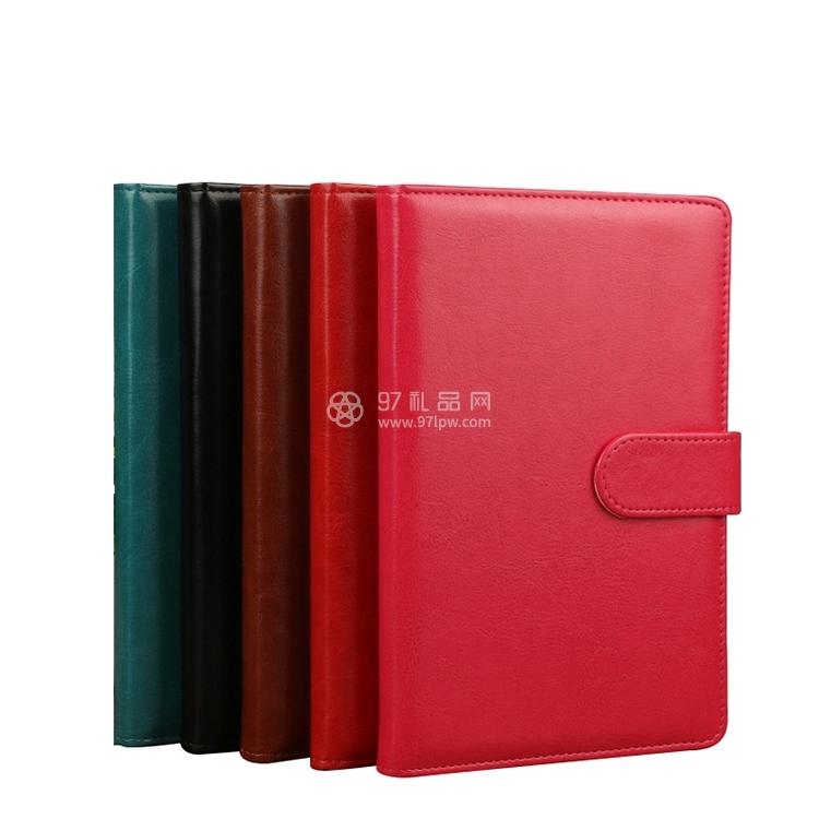 仿皮A5车线时尚搭扣平装笔记本办公学习日记本PU记事本定制做logo