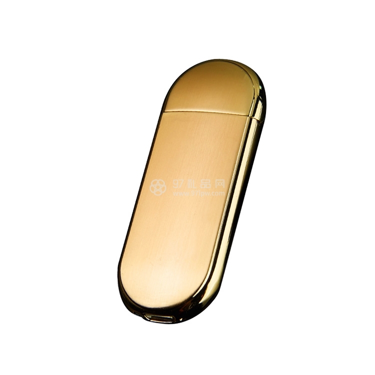 USB充电打火机超薄点烟器 高档金属防风