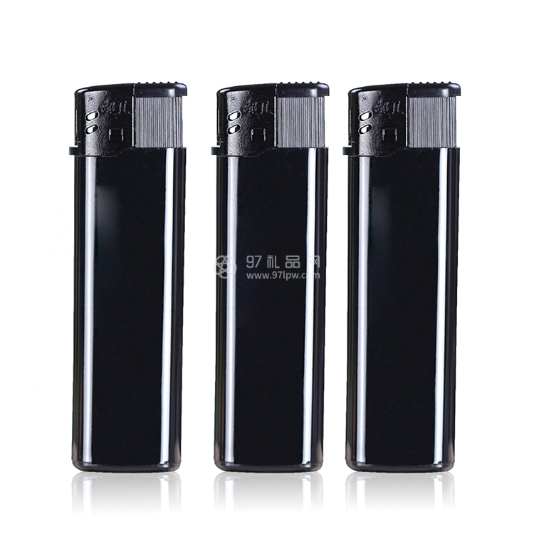 塑料打火机定做 广告打火机定制印刷 全黑色打火机