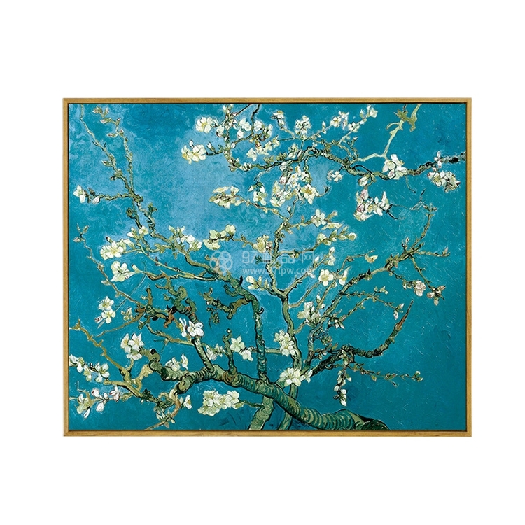 梵高美式乡村装饰画客厅墙画欧式名家油画书房挂画玄关走廊壁画logo定制