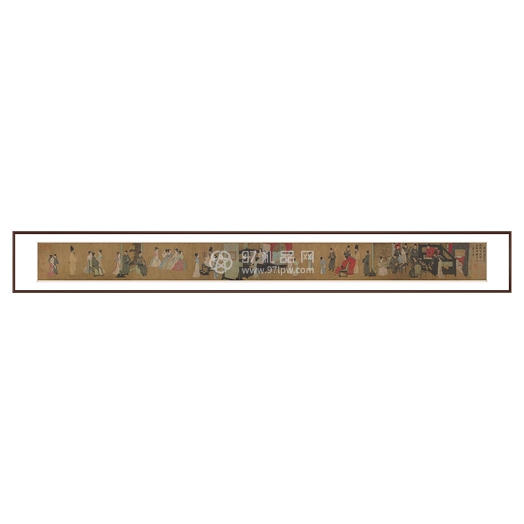 翔华阁中式客厅装饰画人物画国画办公韩载熙夜宴图仿真字画logo定制