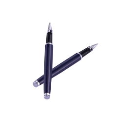 金属水性笔 办公专用签字笔 纯色插套式宝珠笔 促销礼品P-39