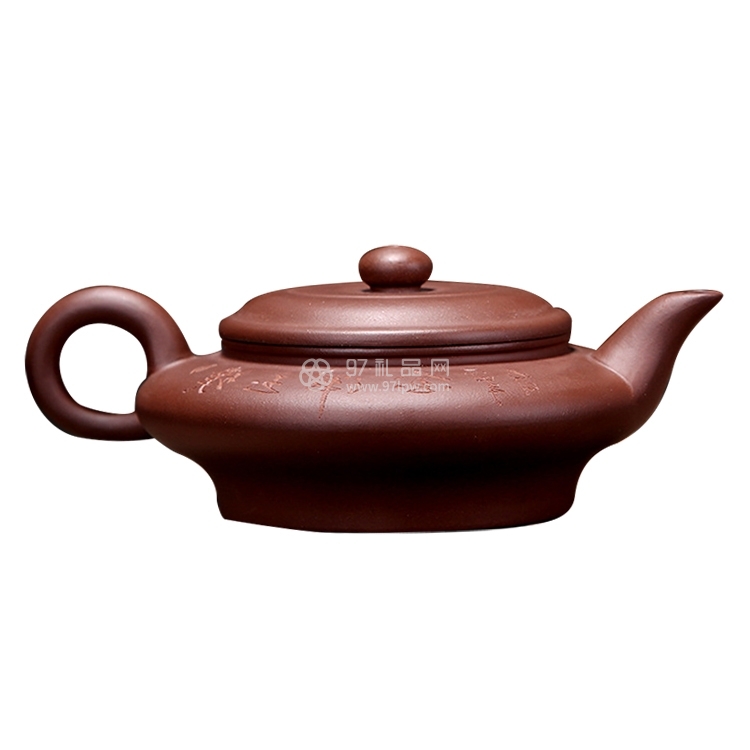 扁古紫砂壶大号水虚扁壶茶具