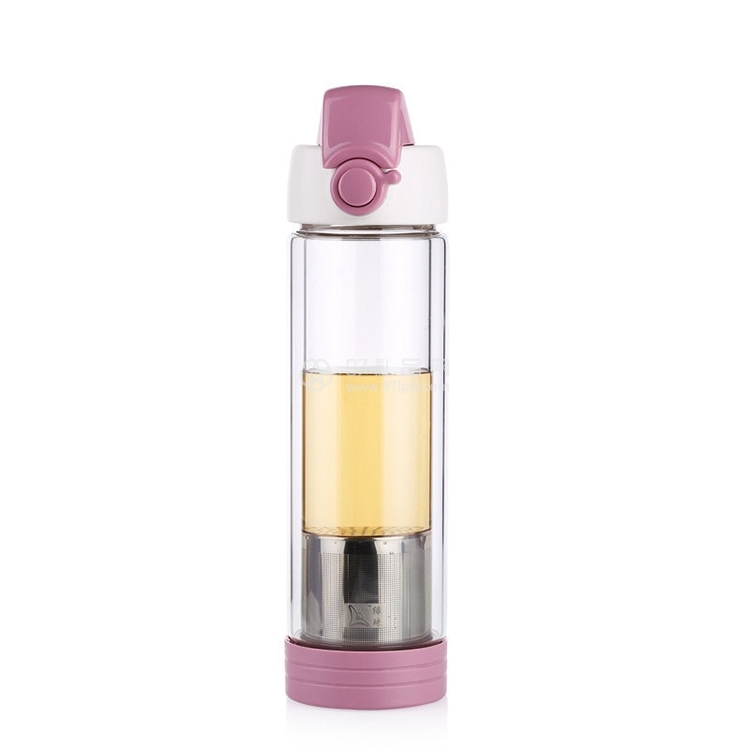 便携双层水杯创意杯子过滤泡茶杯随手杯