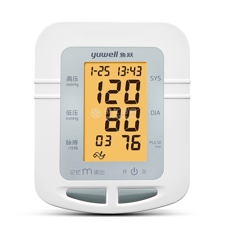 鱼跃（YUWELL）电子血压计 家用智能上臂式  全自动测血压仪器 语音背光