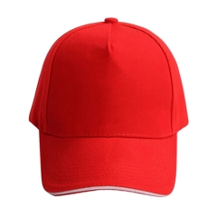 红色志愿者帽子订做LOGO