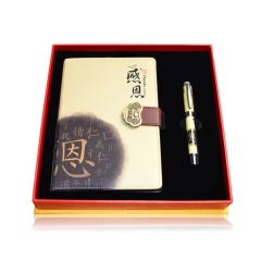 丝绸笔记本 中国风复古商务礼品记事本套装定制企业logo