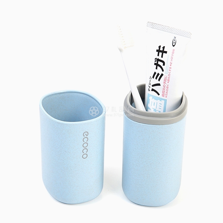 小麦秸秆创意简约环保旅行便携洗漱杯套装出差用品漱口杯