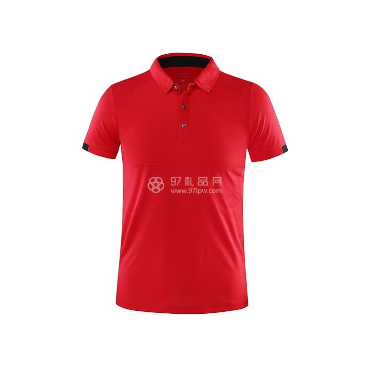 219#速干新款翻领企业文化衫定制图案LOGO028