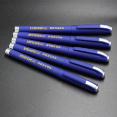广告中性笔 喷胶中性笔 磨砂签字笔 塑料水笔