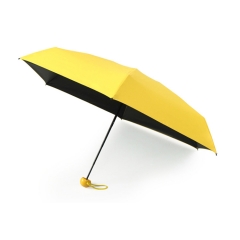 胶囊伞迷你五折药丸伞防晒防紫外线黑胶折叠口袋伞便携晴雨伞