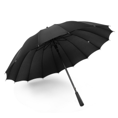 16K高尔夫伞纯色商务长柄直杆伞自动雨伞定制logo礼品广告伞