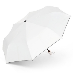 小清新三折黑胶伞防晒防紫外线太阳伞韩国女个性创意遮阳伞