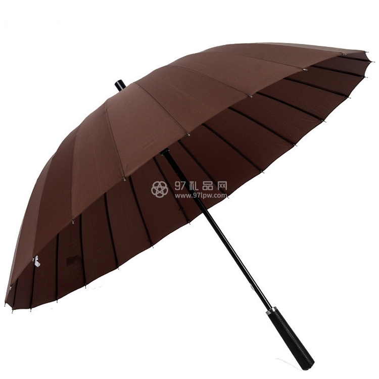 24骨直杆直柄防风雨伞可定制logo