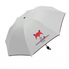 创意韩国卡通遮阳伞防晒折叠太阳伞定制雨伞动物三折卡通黑胶伞