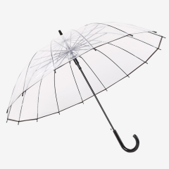 透明雨伞定制印logo长柄广告伞创意自动晴雨伞