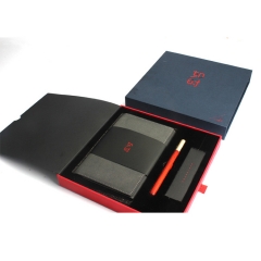 红木笔套装单层装手账本配笔芯礼盒
