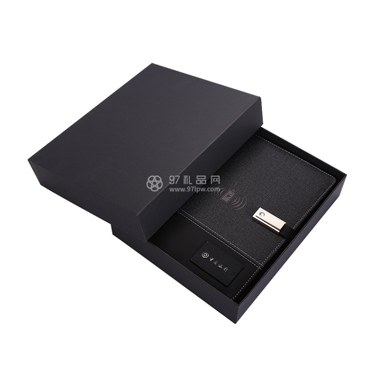 创意会议礼品多功能笔记本移动电源充电记事本