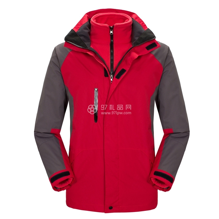 男女 登山服两件套 加厚三合一 防水防风 可定制LOGO
