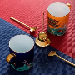 创意陶瓷龙门马克杯定制节日礼品商务礼品