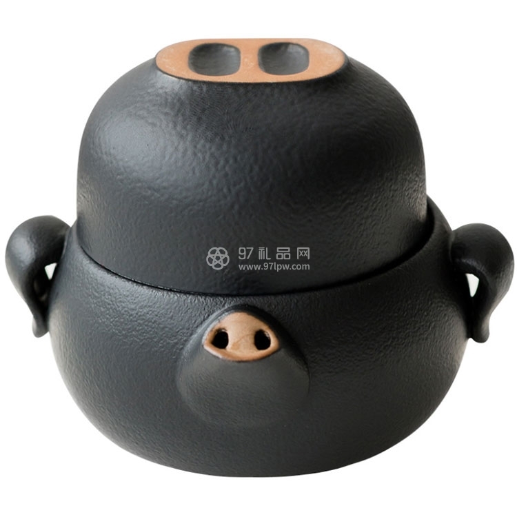 小型简易可爱猪陶瓷杯