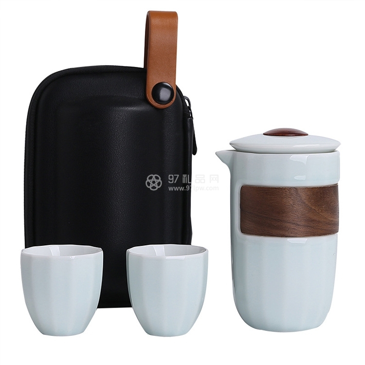 创意旅行茶具一壶二杯车载便捷包快客杯