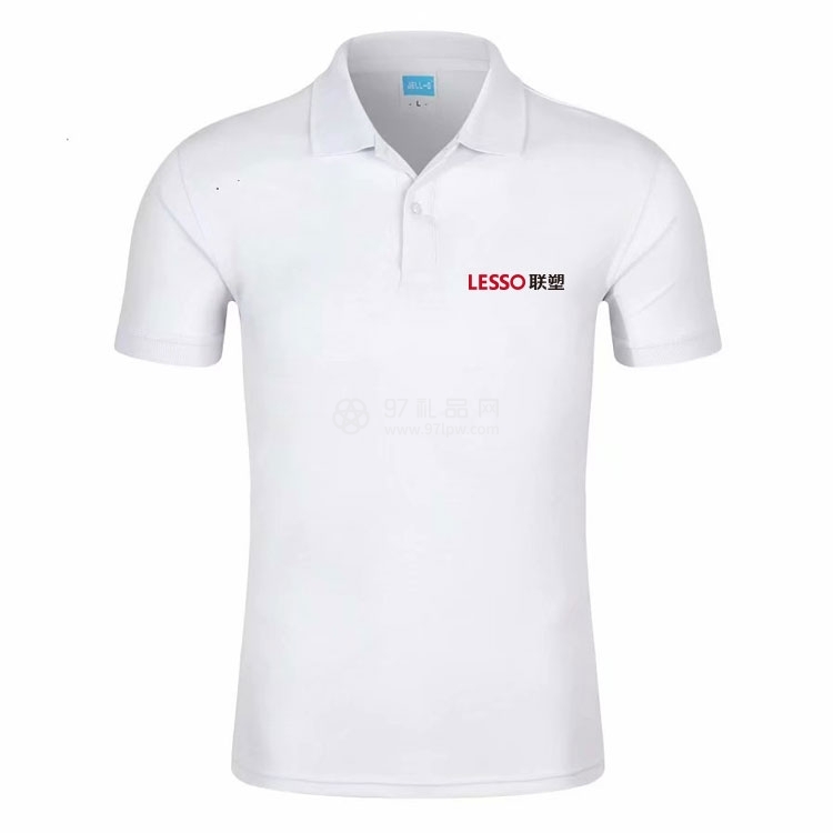 员工工作服翻领T恤定制LOGO定制